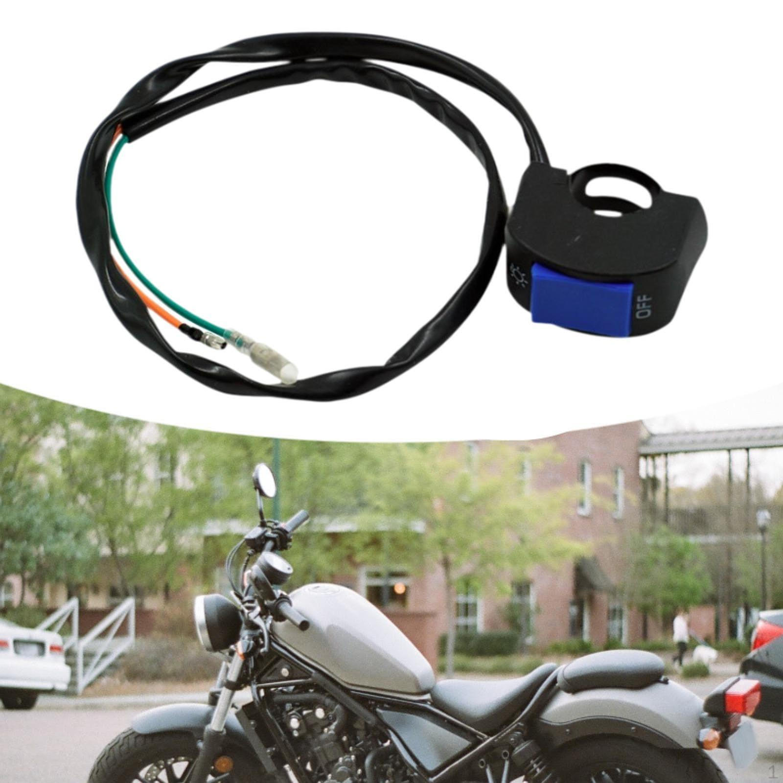 

Переключатель на руль мотоцикла 22 мм 7/8 дюйма запасные части аксессуары кнопка выключения управления светом для Blue Button