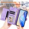 Wireless Charging Lanyard Leather Phone Case for Google Pixel 10 Pro XL 9 9A 8 8A 7 7A 6 6A 5 5A Zipper Wallet Card Flip Cover