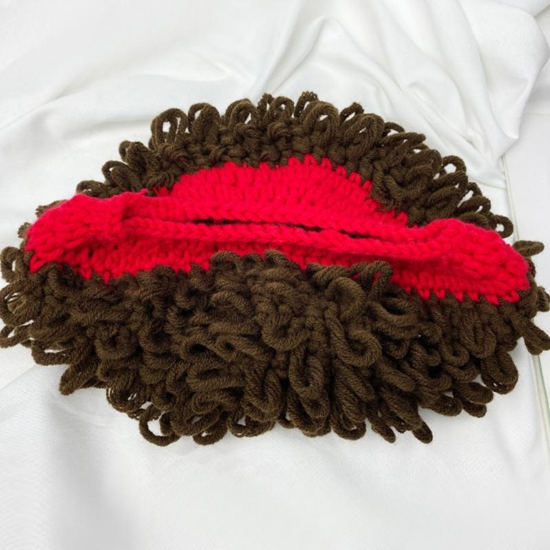 Childrens Curly Hair Hat Stretchy Cotton Mix Unisex Winter Hat For Halloween And Outdoor Play