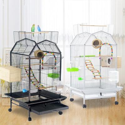 Extra Large Bird Cage for Parrots Spacious Eco Habitat for Cockatiels Finch Lovebird Aviary with Stand Durable Metal Enclosure