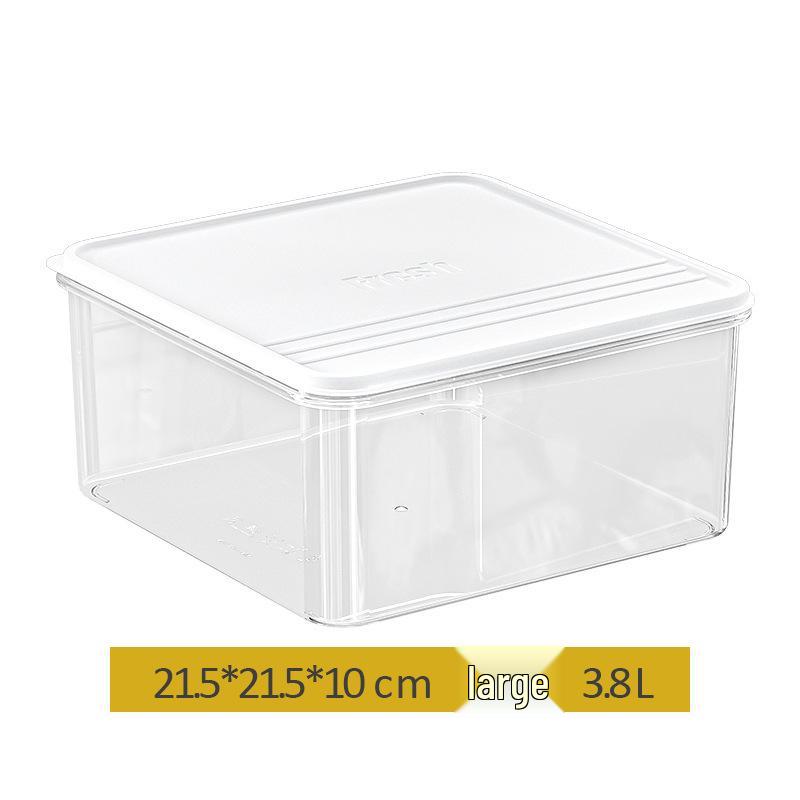 Scatola Organizer Trasparente Impilabile per Frigorifero con Coperchio per Cibo Fresco e Verdure.