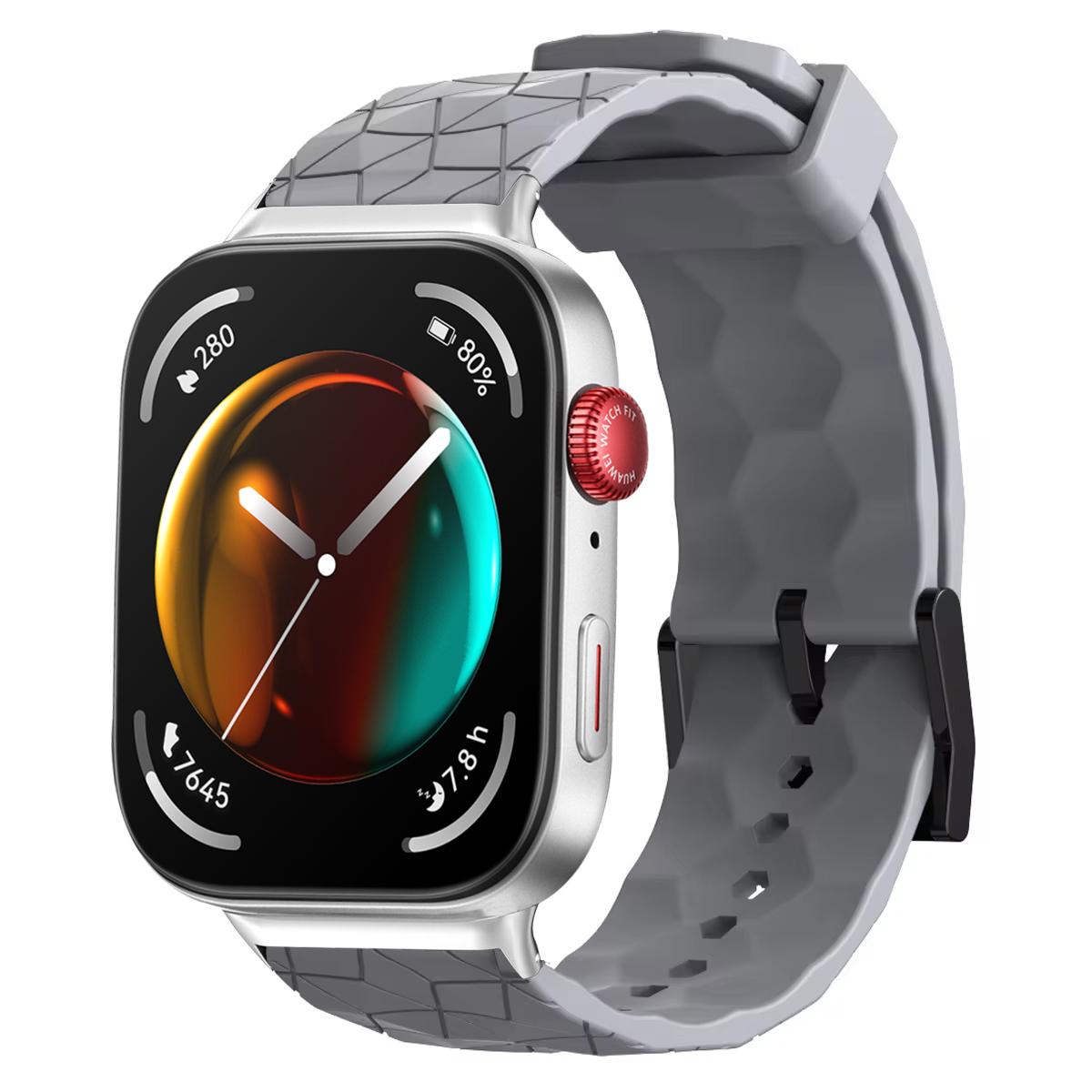 

Football Pattern Silicone Strap For Huawei watch fit 3 Breathable SmartWatch Bracelet Huawei watch fit3 Wristband Accessories Huawei watch fit 3 серый