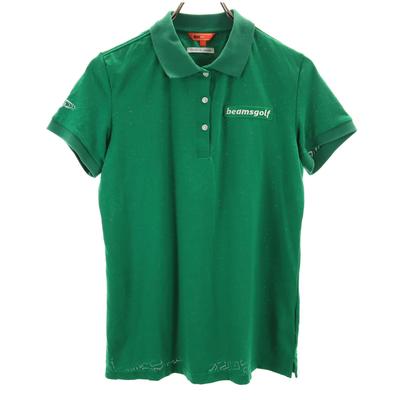 Hergestellt in Japan Gesamter Griff Kurzarm Poloshirt L grün Damen Gebraucht