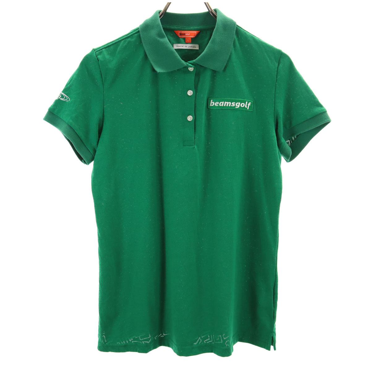 

BEAMS GOLF сделано в Японии Комбинезон с ручками Короткий рукав Рубашка поло L зеленый Женский Б/у