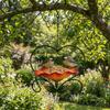Bird Watching Heart Shape Hanging Bird Feeder Retro Flower Bird Water Drinker Decorative Iron Hummingbird Feeder Porch