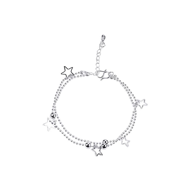 Popular Korean Fashion Double-Layer Star Bracelet Anklet for Women - Daily Jewelry