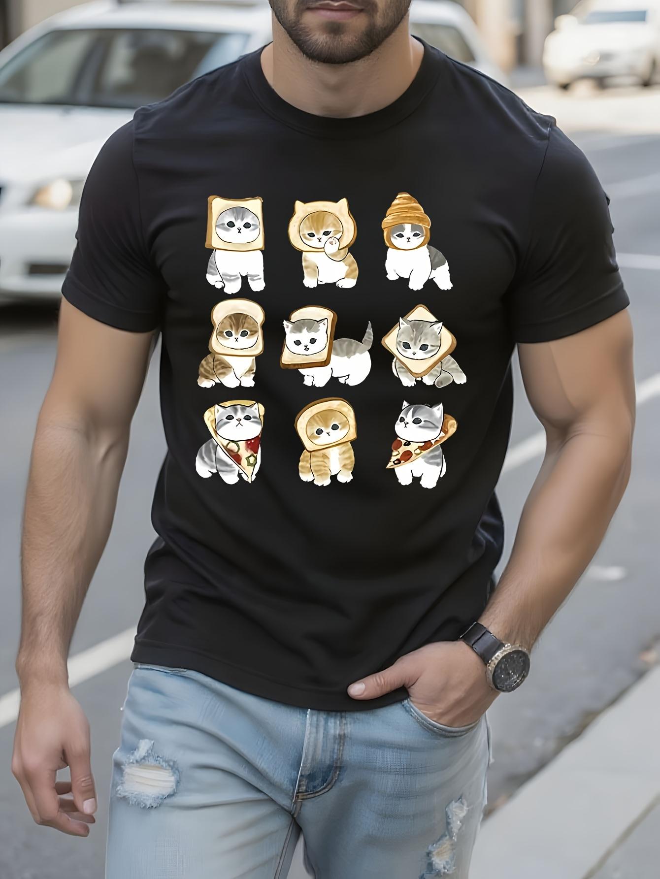 Cute Cartoon Cat Breeds Graphic Tshirt Graphic Tshirt M