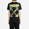OFF WHITE Oversize'owa bawełniana koszulka z krótkim rękawem i nadrukiem strzałek OMAA027F191850101060