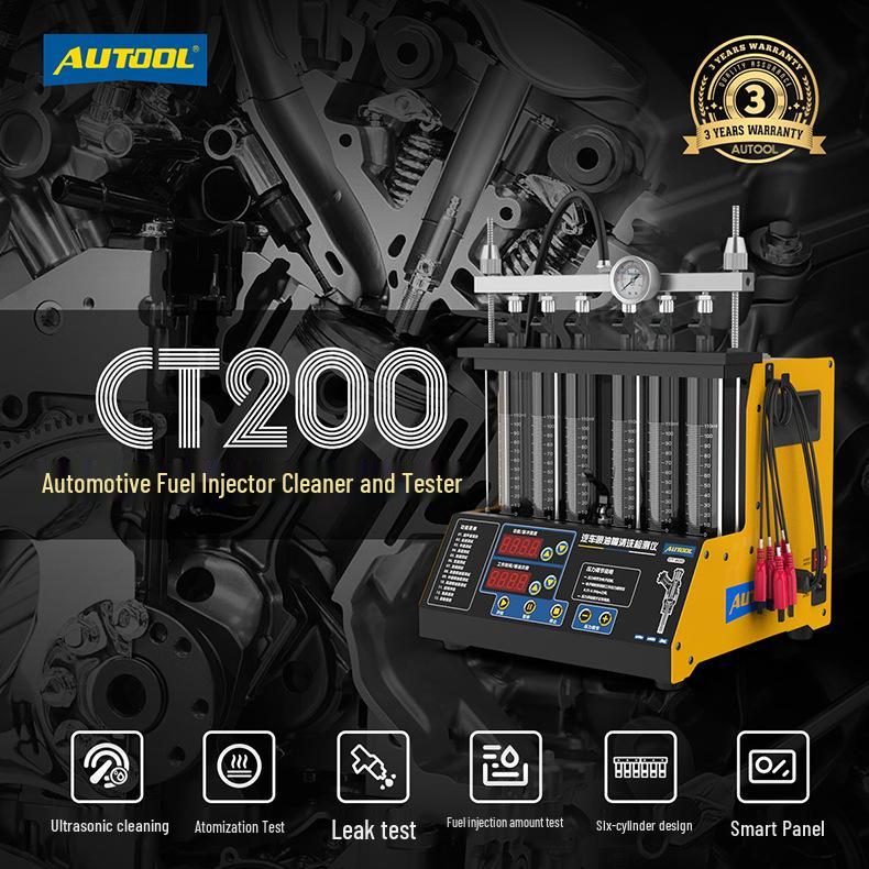 

AUTOOL CT200 Ultrasonic Fuel Injector Cleaner & Tester European Standard