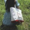 Big shoulder pocket canvasbag_Dark red