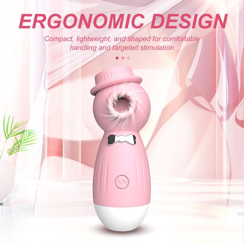 Rechargeable Suction Vibrator for Women – Soft Silicone Nipple Clip Vibrator G-spot Massage Stimulator, Portable Pleasure Toy
