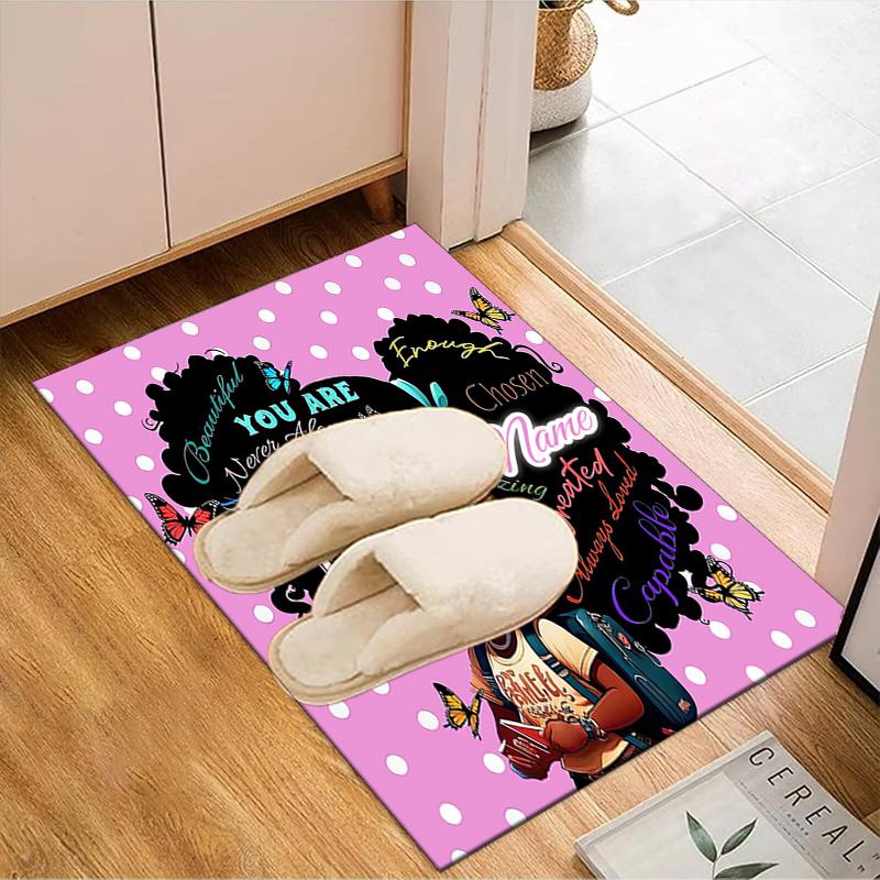 1PC Custom Name Beautiful Theme Floor Mat Ideal for Living Room, Game Rooms, Office, Bedroom,Floor Mat Playful Design