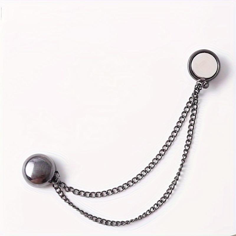 קליפס מכפלת חולצת טריקו מתכוונן ברצועת מותן מגנטי, התאמה מושלמת, כפתור מתכת, לבן/זהב/שחור זמין