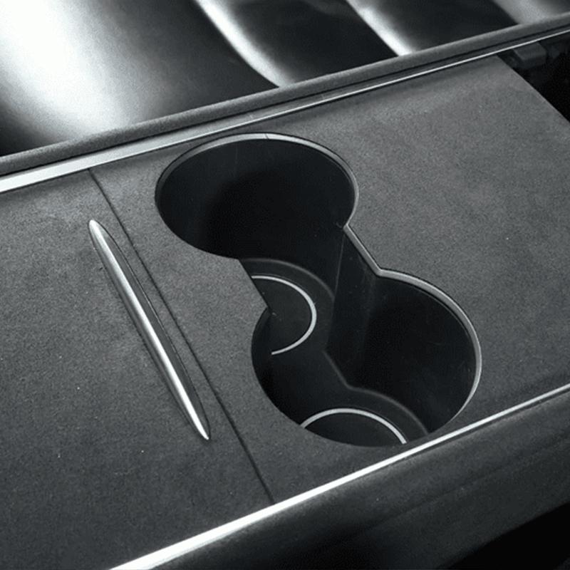 Suede Central Control Panel Sticker for Tesla Model 3 Y Model 3 Highland Model Y Juniper Console Protector Cover Car Accessories