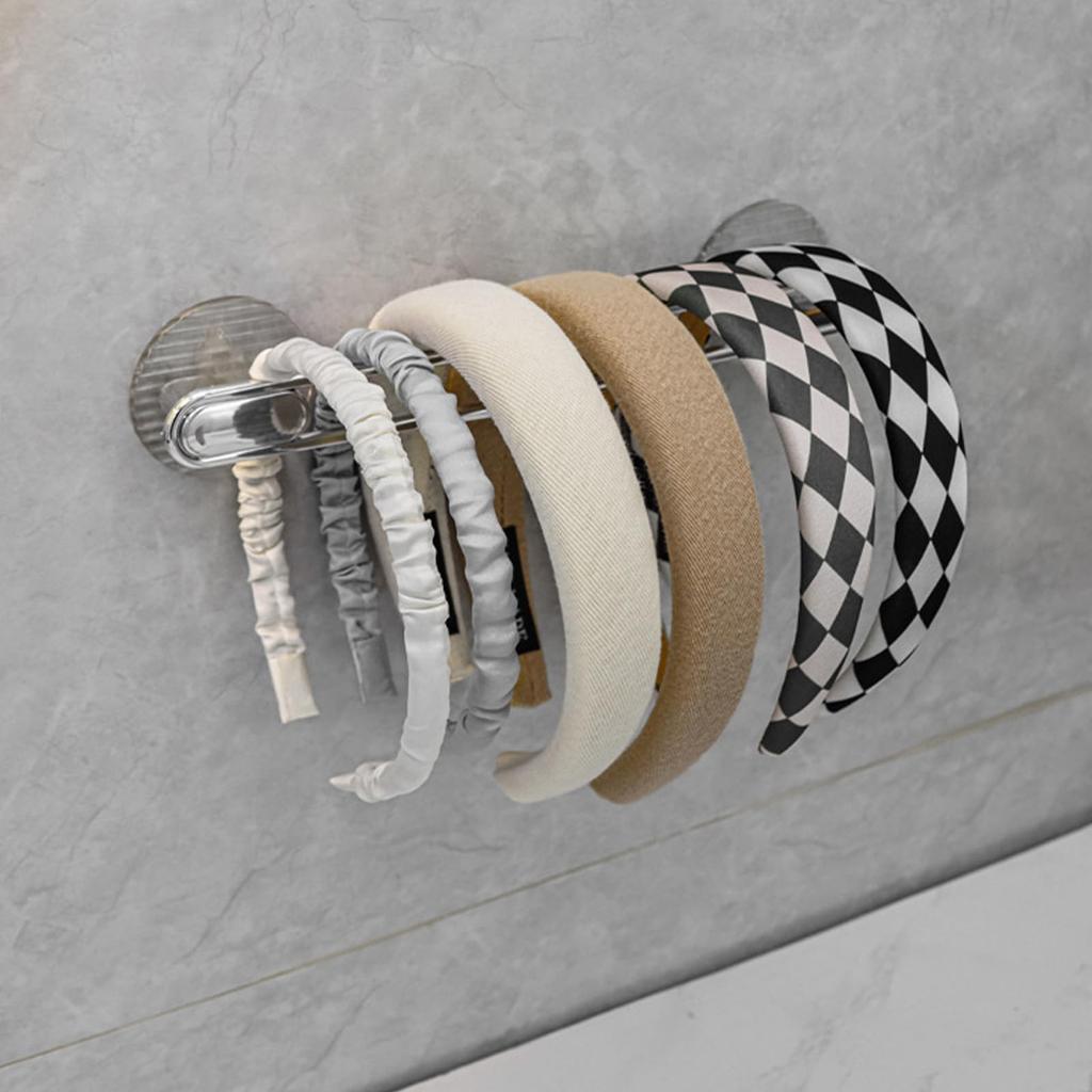 Pack of 6 Hair Scrunchies Organizer Non Drilling Elegant Headband Storage Stand Chain Jewelry Holder Acrylic Material