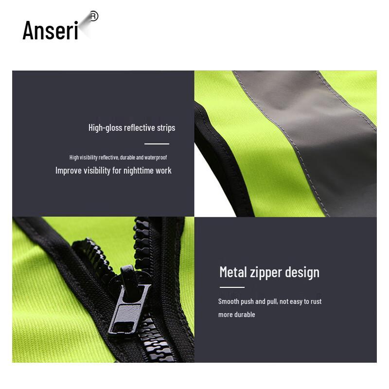 Ansell Fluorescent Green Reflective Safety Vest