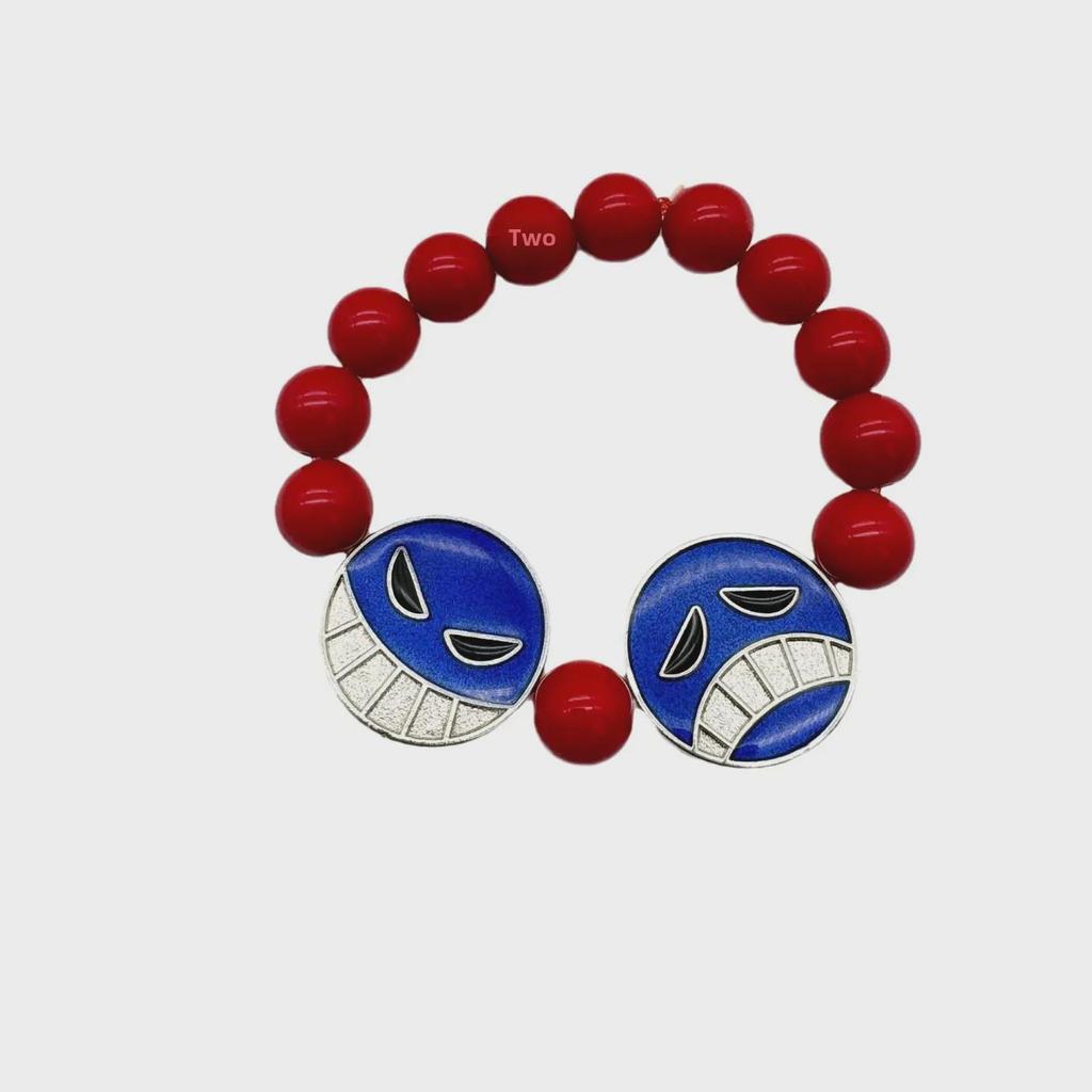 One Piece Whitebeard & Fire Fist Ace Rotating Brooch Necklace & Hat Cosplay Accessories