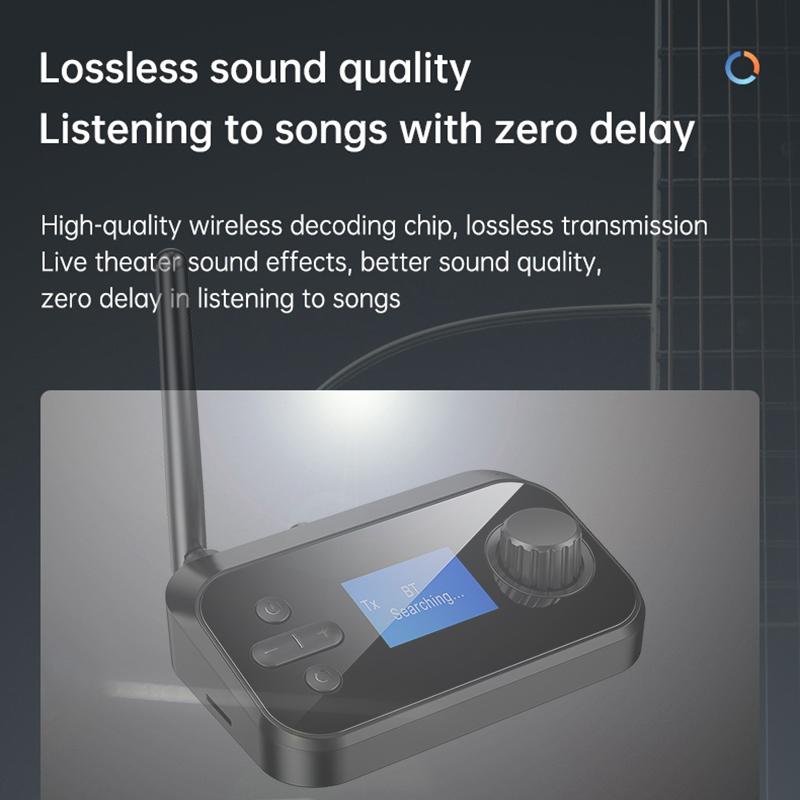 Transmisor Receptor de Audio Bluetooth Multifunción 3.5mm AUX Óptico Coaxial Estéreo Inalámbrico Adaptador Convertidor DAC Para TV PC