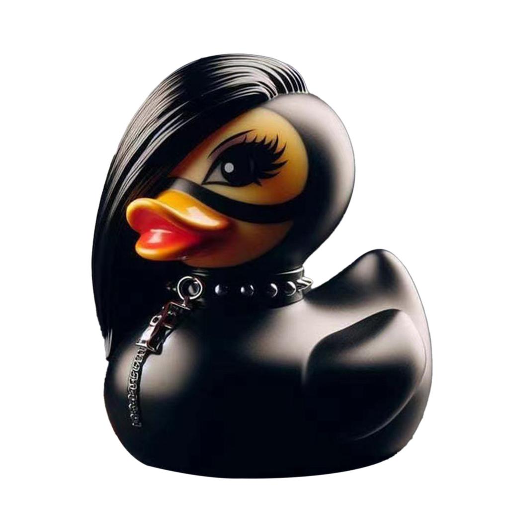 Goth-Resin Devil Ducks Rock Satan Punk Gothic Themed Party Decortative Prop For Room Decor Car Accessories Desktop Wine Cabinet