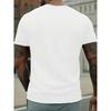Men's Cyrillic & English Bilingual Alphabet Graphic T-Shirt , Lightweight Summer Casual Round Neck Tee, Machine Washable Regular Fit for Casual Attire