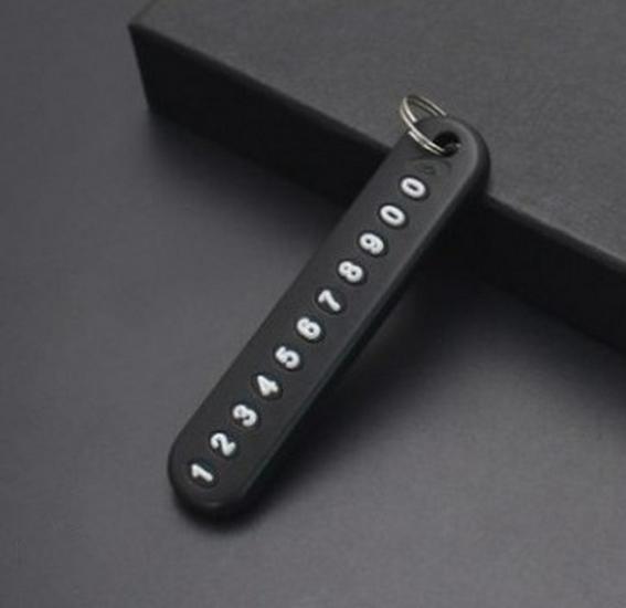 Car Keychain with Anti-lost Number Tag Pendant