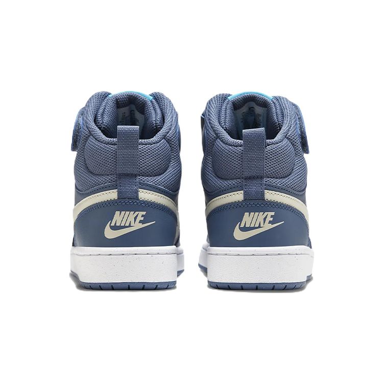 Nike Court Borough Mid 2 Leather Balance Support Mid-Top Kids Skate Shoes Kids Skate Shoes Blue White CD7782-402