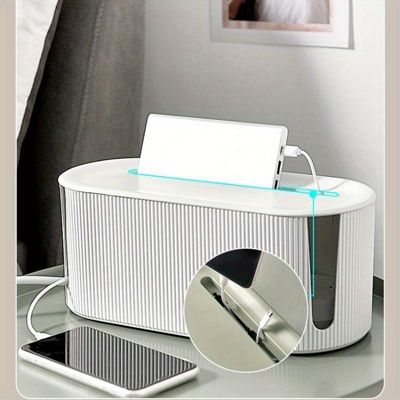 Large Plug Board Storage Box Save Space Cable Wire Organizer Dustproof Plastic Plug Board Storage Box for Wire WiFi