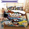 3pcs The Loud House1 Pattern Bedding Set Duvet Cover Set Includes Duvet Cover &pillowcases, Perfect All Season Bedroom Decoration & Gift