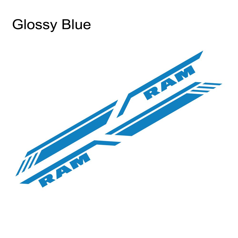 Pickup Bed Side Sticker For Dodge RAM 1500 2500 3500 Rebel TRX Car Stripes Style Decor Decal Truck Vinyl Cover Auto Accessories