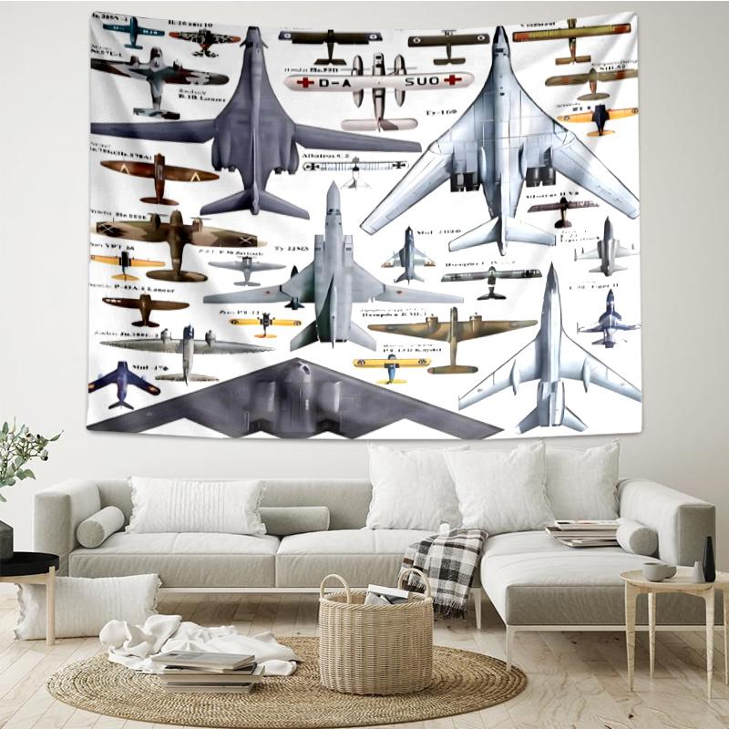 Aircraft Wall Hanging Tapestry Wall Cloth Tapestries Decor Wall Bedroom Decoration