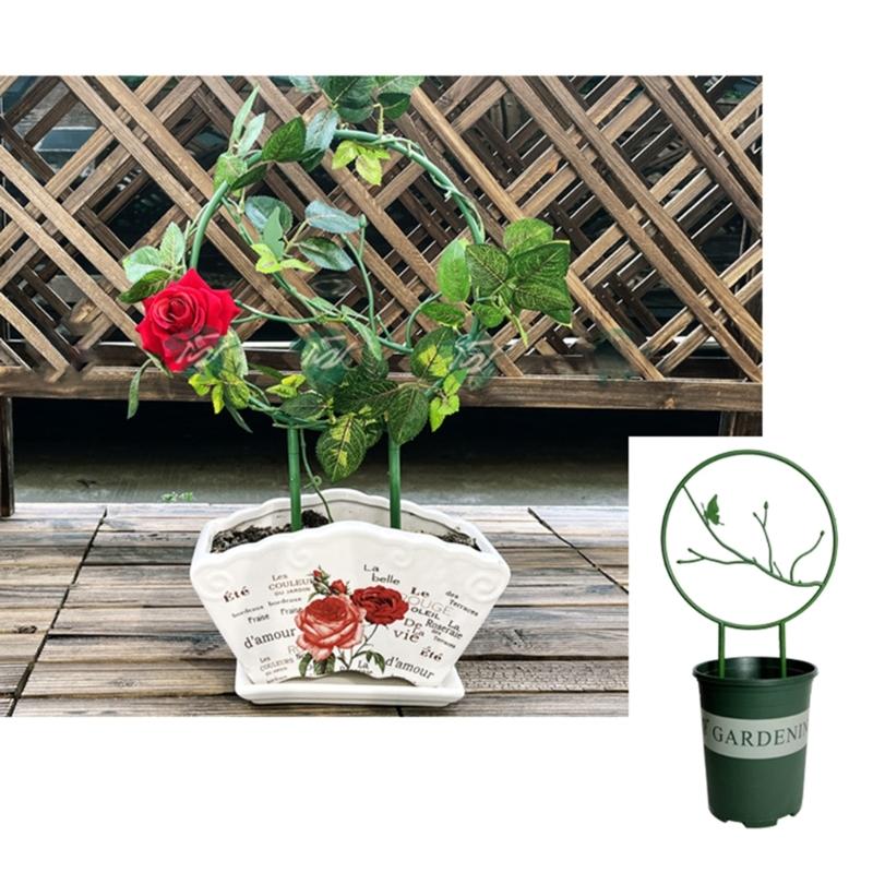 5Pcs Indoor Climbing Plant Trellis Small Trellis for Potted Plant Outdoor Plastic Garden Trellis Plant Support Trellis