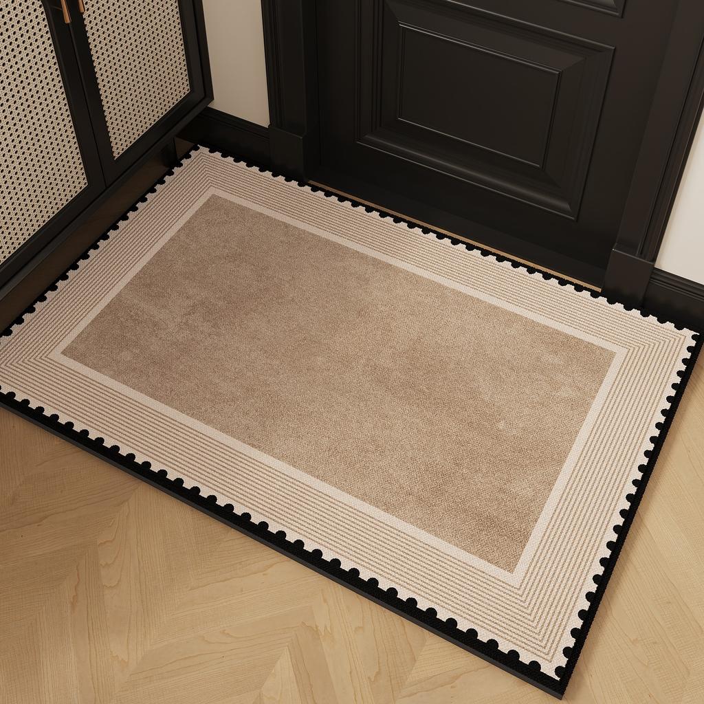 Entrance Carpet Anti-slip Anti-fouling Dirt-resistant Carpet French Minimalist Style Rugs Outdoor Welcoming Home Decoration Mat
