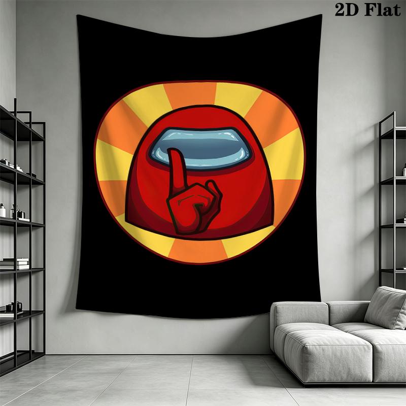 Among Us Wall Tapestry Aesthetic Wall Hanging Printed Fabric Blanket Decorative Tapestries for Bedroom Living Room Home Decor