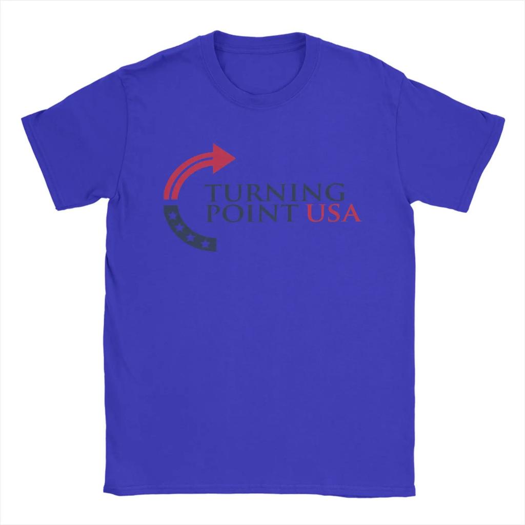 Turning Point USA Charlie Kirk T-Shirt Herren Damen Baumwolle Lustige T-Shirts Rundhals Kurzarm Tops Geschenkidee