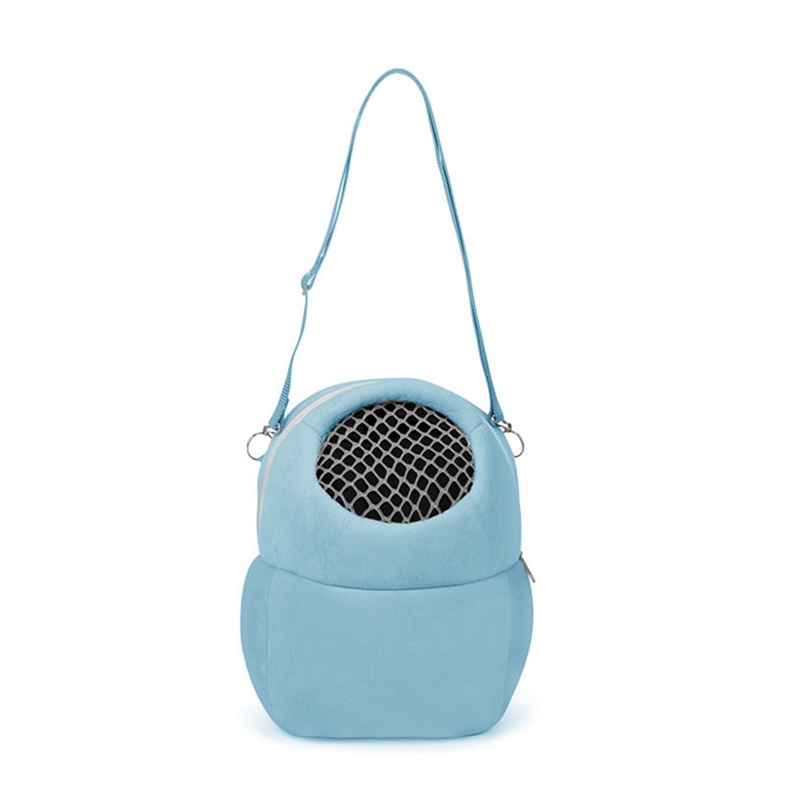 

Portable squirrel pet bag, mesh breathable hamster one-shoulder take-away bag 27*22CM синий