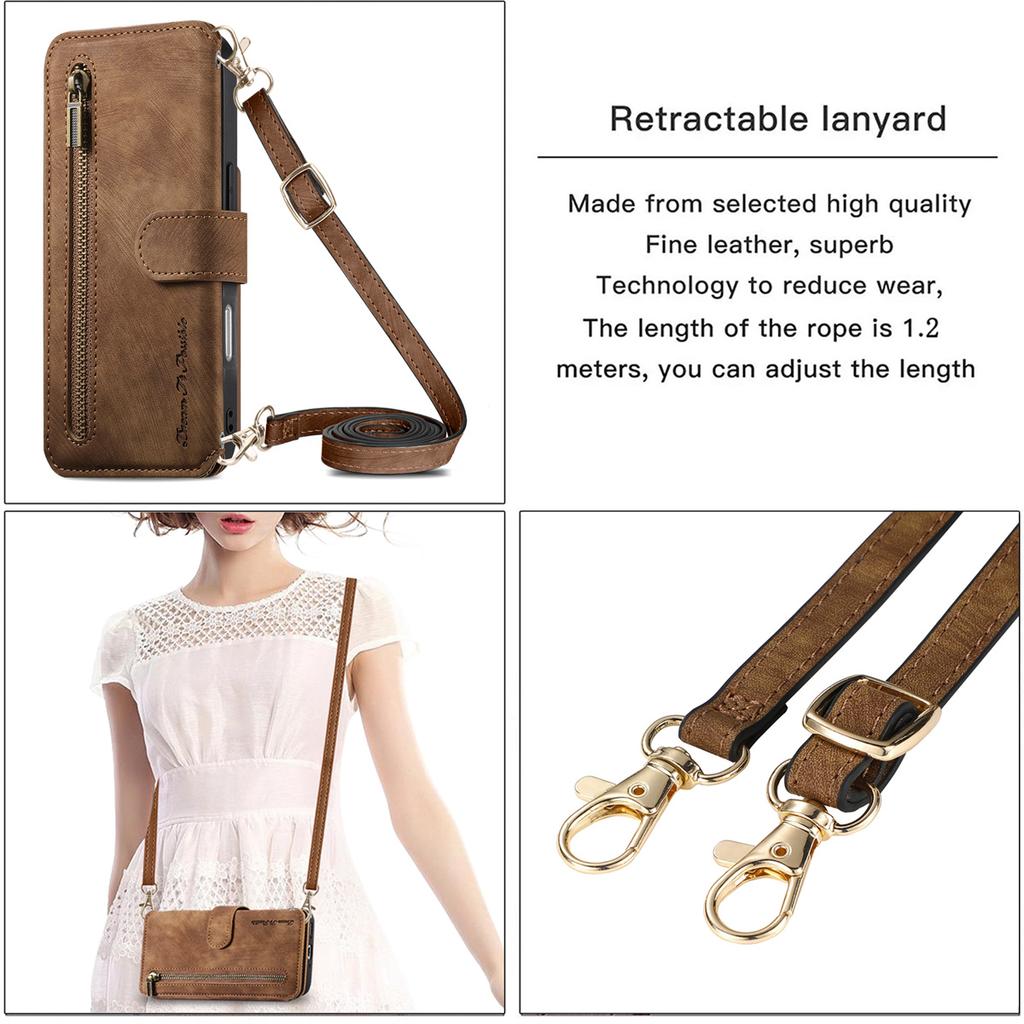 4-in-1 Wallet Case for Oppo series.Realme 6/10/11/C15/C35/Oppo A53/A38/A57/A58/Reno10...(Protector, Card Holder, Crossbody Bag, Stand)