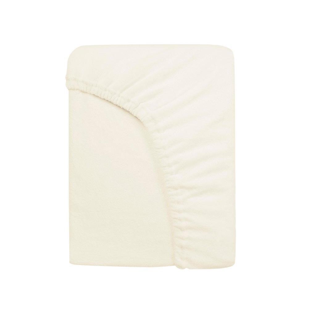 Fitted sheet 90x200 terry COTTON TERRY FREYLE ecology cream ecru