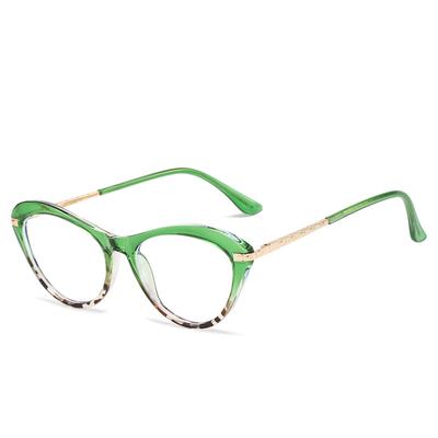 Personalized Small Frame Cat Eye Optical Mirror, Trendy Anti-Blue Flat Mirror, Women'S Glasses