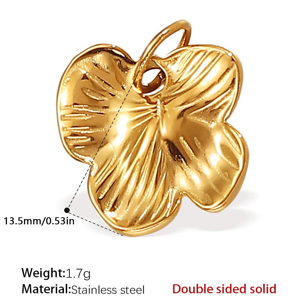 European & American Creative Floral Series Titanium Steel Pendant: Luxurious DIY Necklace & Bracelet Accessory.