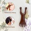 Natural Wood Five-Claw Scalp Massager Gua Sha Tool Back Scratcher Spa Handheld Meridian Massage Comb Hair Care