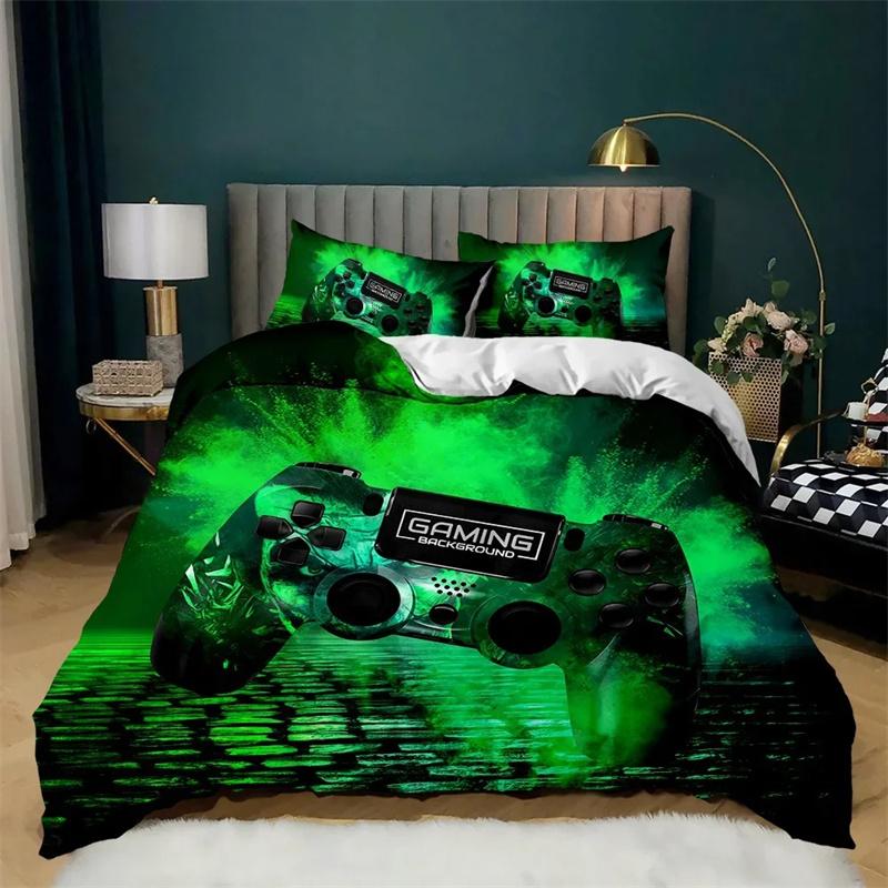 3D Print Gamepad Bedding Set,Duvet Cover Comforter Bed Set Quilt Cover Pillowcase,King Queen Twin Size Boys Girls Adults