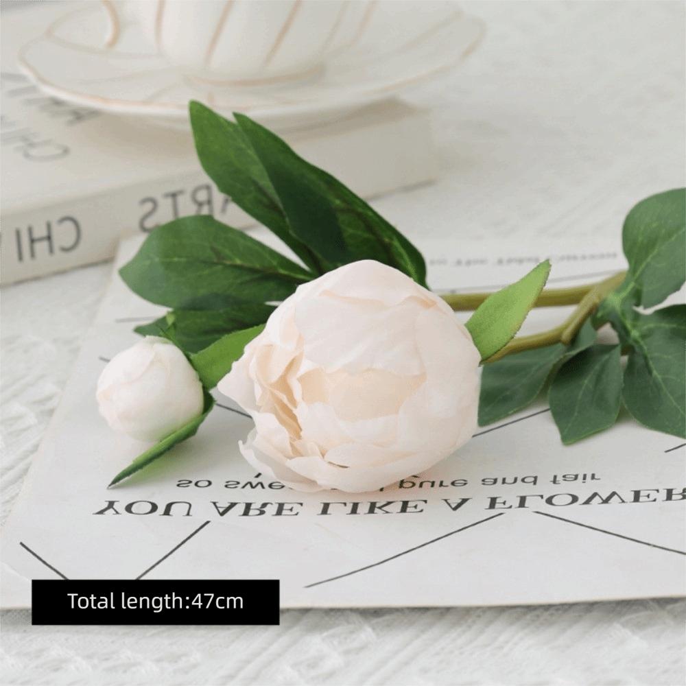 

Lifelike 2 Head Simulated Peony Flower Silk 47cm Fake Peony Bouquet Beautiful Floral Flower Arrangement Bridal Bouquet шампанського