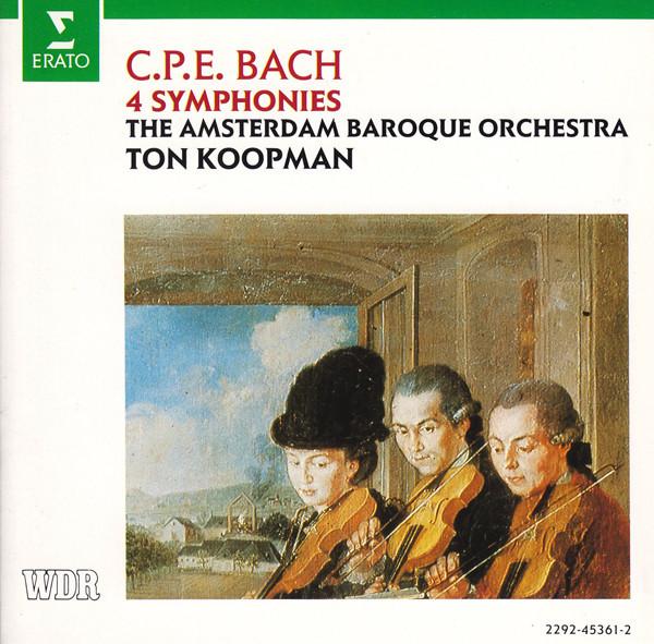 

CD BACH, C.P.E.; KOOPMAN - Symphonies 1-4 2292453612 Erato 1990 Germany Classical Used