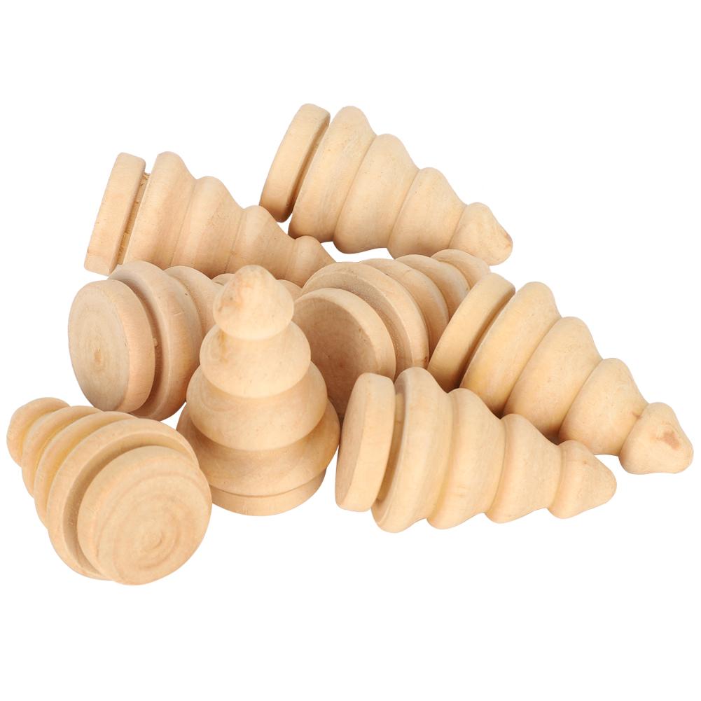 20 ks Vánoční stromek Dřevěné ozdoby Dětské graffiti DIY Malovaná dekorace