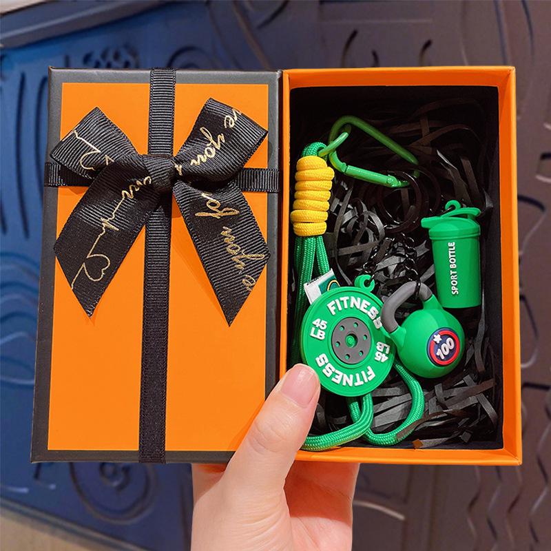 High-Grade Mini Fitness Equipment Keychain Charms & Ornaments