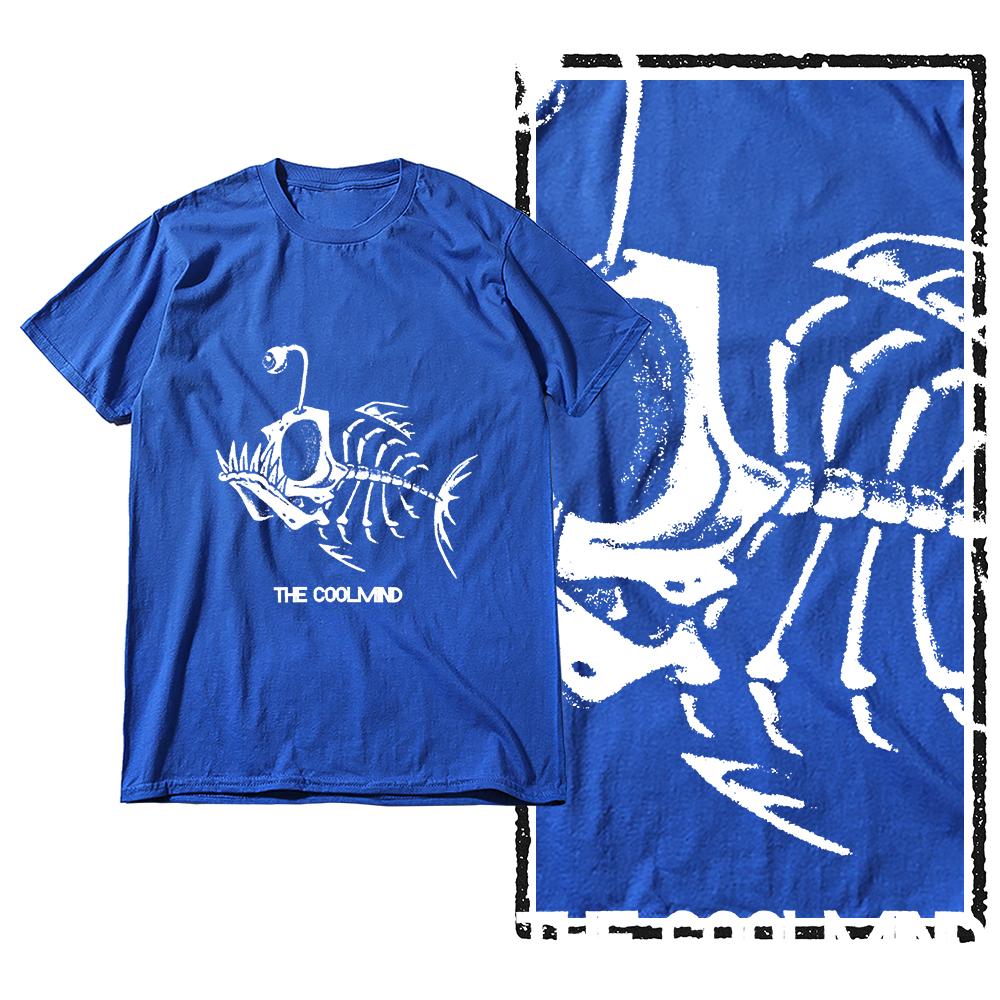 Bonefish Skull Deep Sea Fish Skeleton Funny Fisherman Men T-Shirt Cotton O-Neck Short Sleeve Men T Shirt Oversize Streetwear