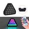 For F1 Style Motorcycle Car Pilot Lights Triangle Rear Brake Lamp Warning Strobe Stop Safety Black Red RGB Bumper