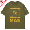 Unisexs Iron Science Printed T Shirt Cool Novelty Funny Graphic T Shirts Short Sleeve Cotton Tees Guys Crew Neck Clothing