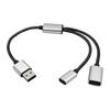 Type-C 4-in-1 USB 2.0 Hub: 2 USB + 1 Type-C Ports