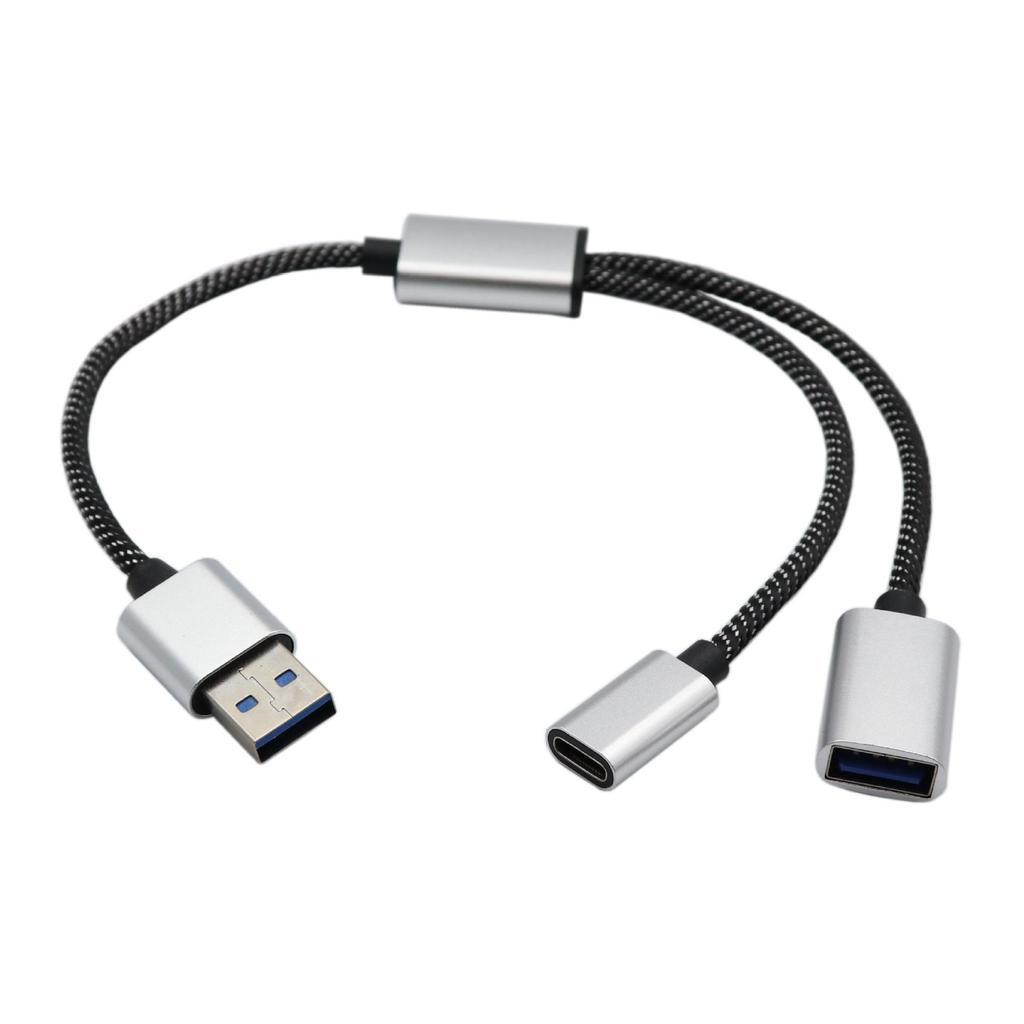 Type-C 4-in-1 USB 2.0 Hub: 2 USB + 1 Type-C Ports